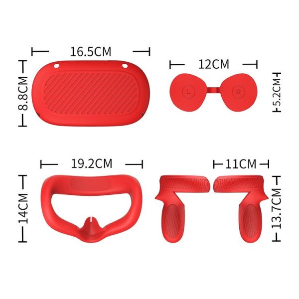 VR Glasses Lens Shell Handle Protective Case For Oculus Quest 2 (Red) - Image 3