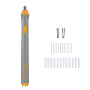 Tenwin 8302 Adjustable Electric Eraser With Rubber Refills For Sketch Drawing Erasing (Grey)