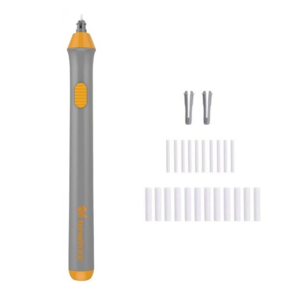 Tenwin 8302 Adjustable Electric Eraser With Rubber Refills For Sketch Drawing Erasing (Grey)