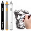 Tenwin 8302 Adjustable Electric Eraser With Rubber Refills For Sketch Drawing Erasing (Grey) - Image 2