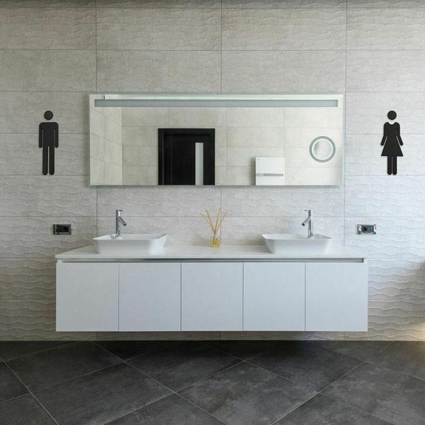 2 PCS 20cm 3D DIY Man & Woman Toilet Sticker WC Door Sign Decals Toilet Signs (Black) - Image 4