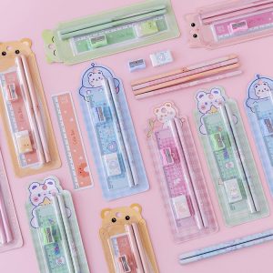10 Sets Primary School Students Pencil Stationery School Supplies Set (Random Color)