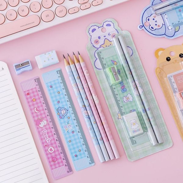 10 Sets Primary School Students Pencil Stationery School Supplies Set (Random Color) - Image 2