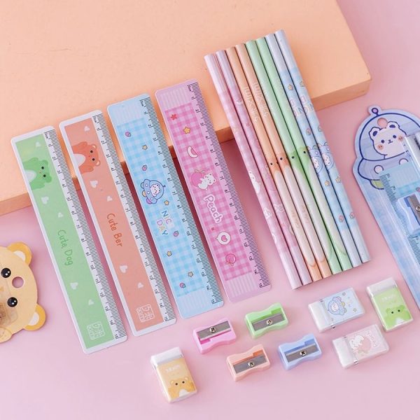 10 Sets Primary School Students Pencil Stationery School Supplies Set (Random Color) - Image 3