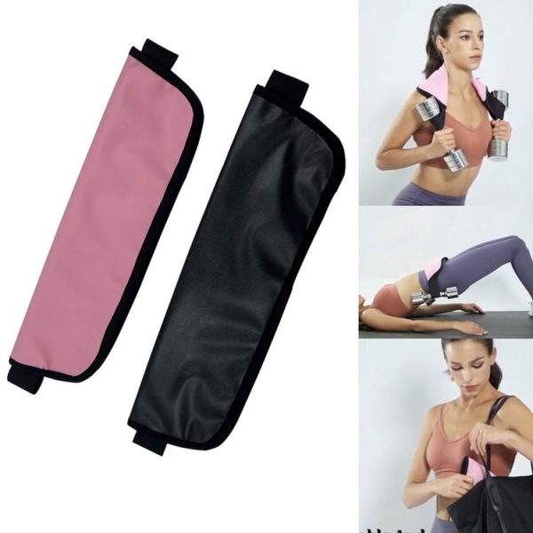 Hip Thrust Belt Glute Bridge Pad Dumbbells Butt Workout (Leather Black) - Image 2
