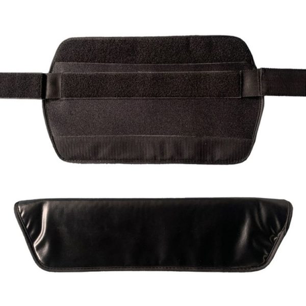 Hip Thrust Belt Glute Bridge Pad Dumbbells Butt Workout (Leather Black) - Image 3