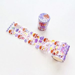 2 Sets Hand Account Tape Roll Cute Laser Girl Heart Decoration Sticker, Size: 6cm x 3m (Purple)