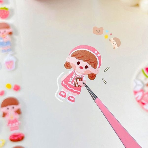 2 Sets Hand Account Tape Roll Cute Laser Girl Heart Decoration Sticker, Size: 6cm x 3m (Purple) - Image 4