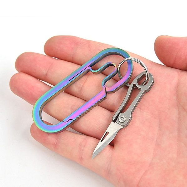 Titanium Alloy Mini Folding Knife Express Knife EDC Keychain Pendant - Image 6