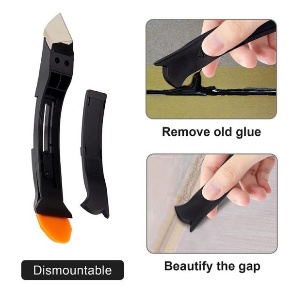 2 Sets Metal Scraper Tap Gumper Glass Glue Scraper Set (Black) - Image 2