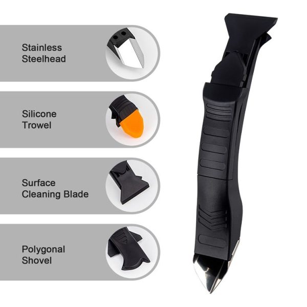 2 Sets Metal Scraper Tap Gumper Glass Glue Scraper Set (Black) - Image 3