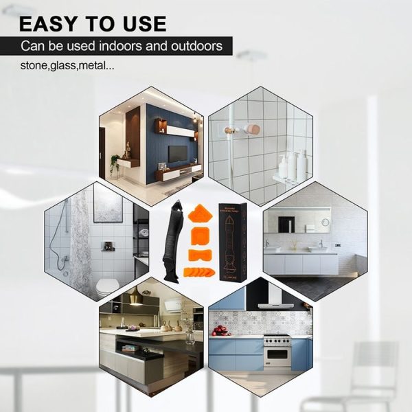 2 Sets Metal Scraper Tap Gumper Glass Glue Scraper Set (Black) - Image 5