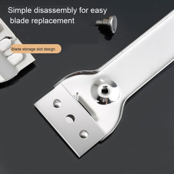 2 Sets Multifunctional Cleaning Spatula Kitchen Tile Decontamination Scraper With 5 Blade Films - Image 5