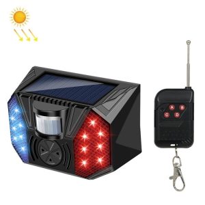 RC-711 Solar Outdoor Orchard Fish Pond Anti-theft Human Body Infrared Alarm (Black)