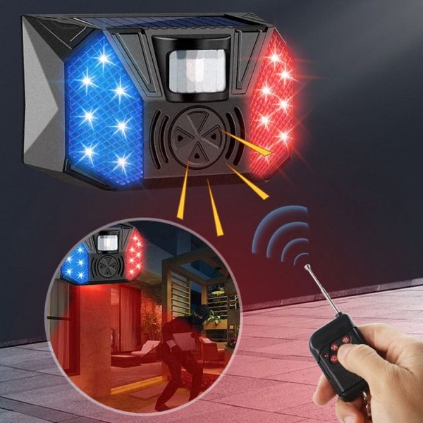 RC-711 Solar Outdoor Orchard Fish Pond Anti-theft Human Body Infrared Alarm (Black) - Image 5