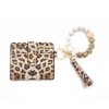 PU Tassel Silicone Bead Bracelet Wallet With Keychain, Color: Yellow Leopard Print