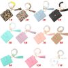 PU Tassel Silicone Bead Bracelet Wallet With Keychain, Color: Yellow Leopard Print - Image 2