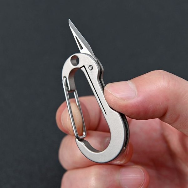 Titanium Alloy Keychain Small Knife Mini EDC Portable Unpacking Knife - Image 4