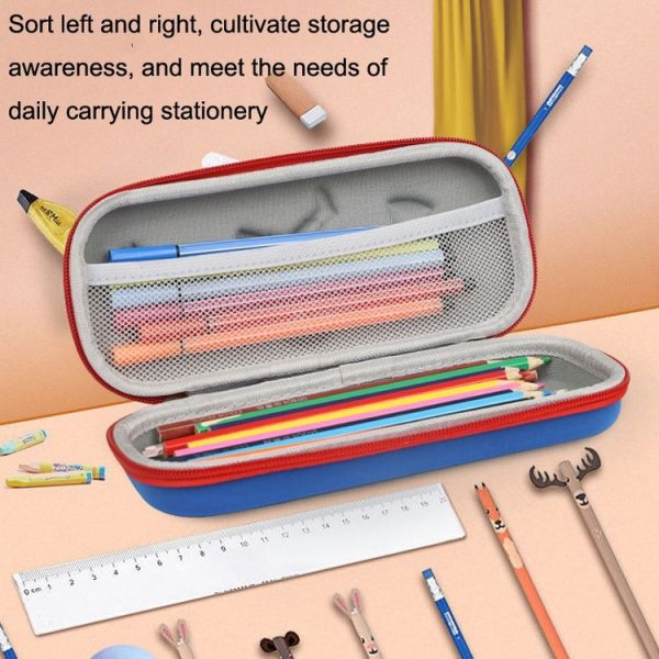 S-888 Elementary School Cartoon EVA Pencil Case Anti-fall Stationery Box, Style: (Plane zoo) - Image 5