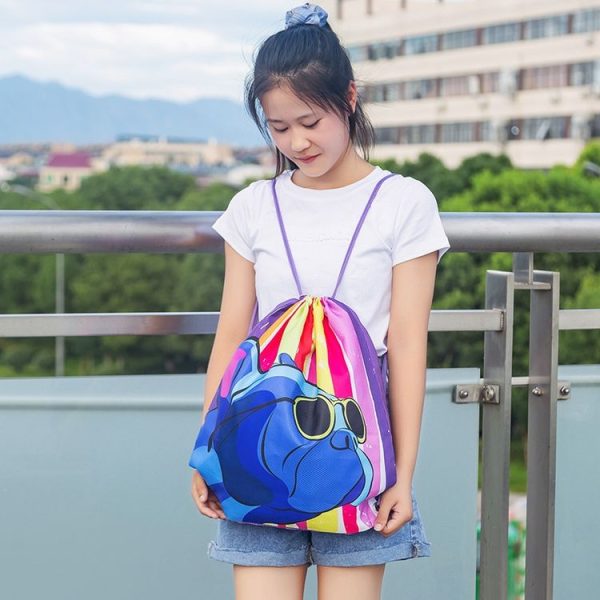 Swimming Bag Dry and Wet Separation Storage Bag Waterproof Beach Backpack, Color: Ferry Dinosaur - Image 4