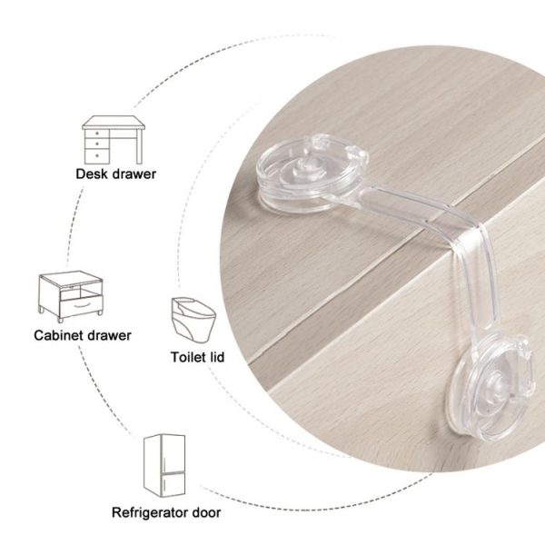 10 PCS / Pack Children Drawer Anti-opening Cabinet Door Refrigerator Safety Lock - Image 4
