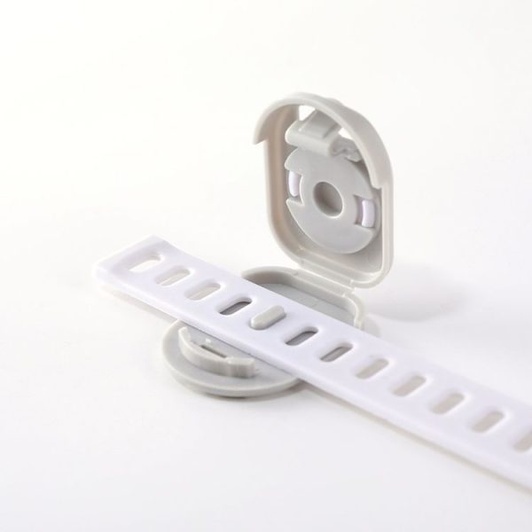 10 PCS Children Household Anti-opening Drawer Door Safety Lock, Color: Long White Gray - Image 4