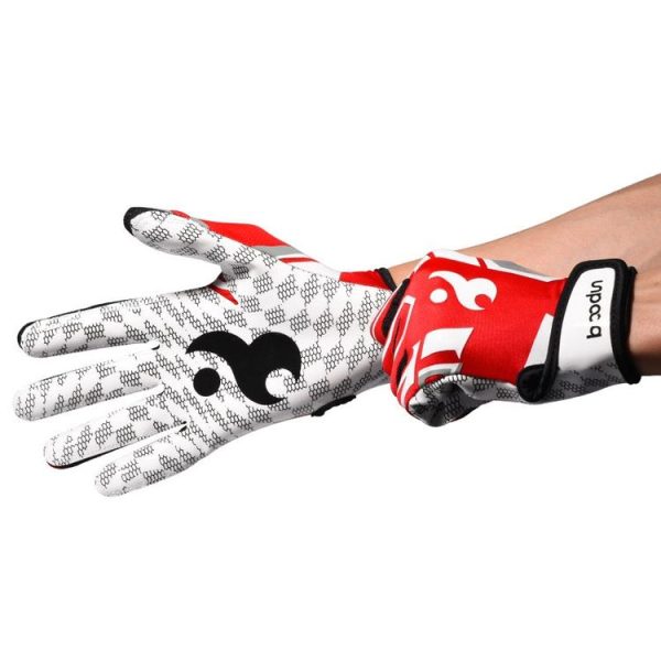 BOODUN C281071G Baseball Rugby Gloves Fitness Sports Anti-Slip Outdoor Hiking Gloves (Red M)