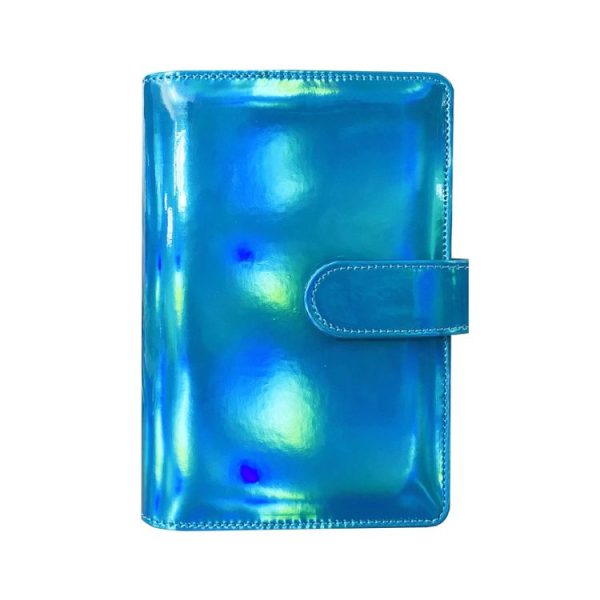 Laser Macaron Loose-leaf Notebook A6 Notepad Shell Without Inner Pages (Sky Blue)