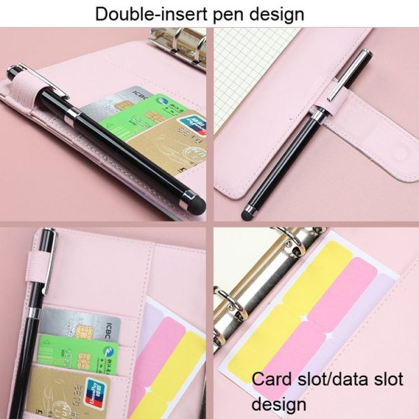 Laser Macaron Loose-leaf Notebook A6 Notepad Shell Without Inner Pages (Sky Blue) - Image 6