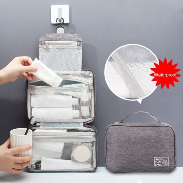 RH261 Foldable Travel Dry and Wet Separation Washing Bag (Wine Red) - Image 2