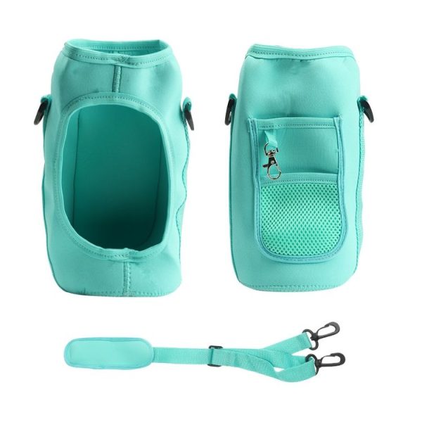 2L Diving Material Water Bottle Cover Case with Strap (Black Glue Buckle) - Image 3
