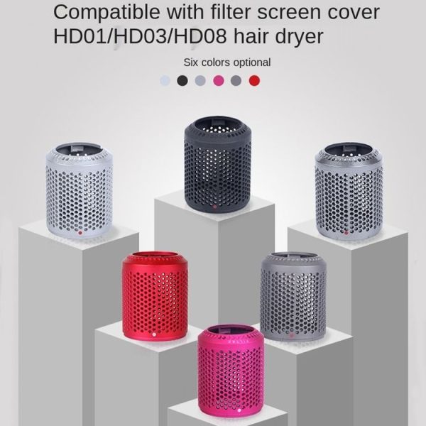2 PCS Outer Cover Dust Filter for Dyson Hair Dryer HD01 / HD03 / HD08 (Black) - Image 5
