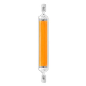 118mm 20W R7S LED COB Dimmer Glass Lamp Double-end Horizontal Plug-in Light (220V Warm White Light)