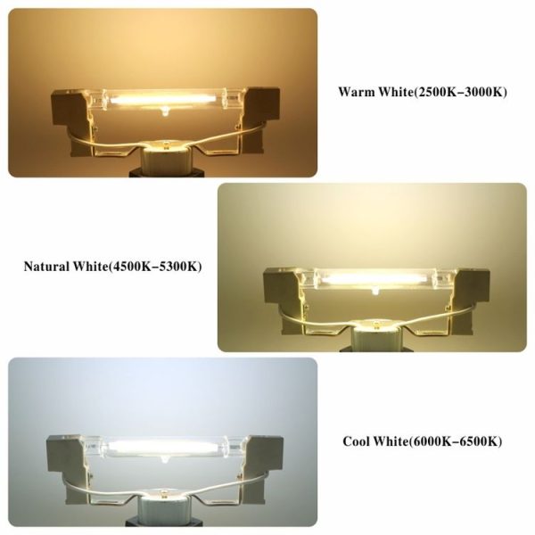 118mm 20W R7S LED COB Dimmer Glass Lamp Double-end Horizontal Plug-in Light (220V Warm White Light) - Image 5