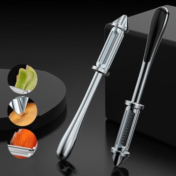 3 in 1 Multifunctional Stainless Steel Fruit Peeling Knife - Image 2