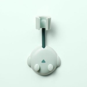 JM049 Cartoon Shower Rack Universal Adjustment Shower Base Fixed Device (Green)