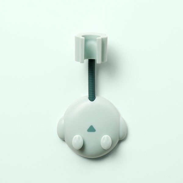 JM049 Cartoon Shower Rack Universal Adjustment Shower Base Fixed Device (Green)