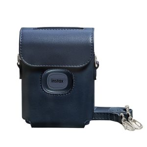 CAIUL Printer Protective Case PU Leather Case For Instax Mini Link2 (Blue)