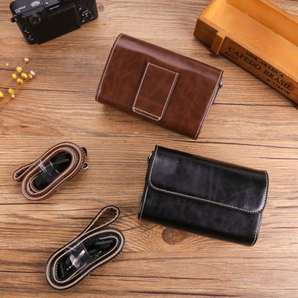 Canon G7X3 / G5X2 / Sony ZV1RX1007 / RICOH GR3 Camera Leather Case (Brown) - Image 4