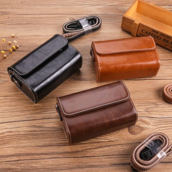 Canon G7X3 / G5X2 / Sony ZV1RX1007 / RICOH GR3 Camera Leather Case (Brown) - Image 6