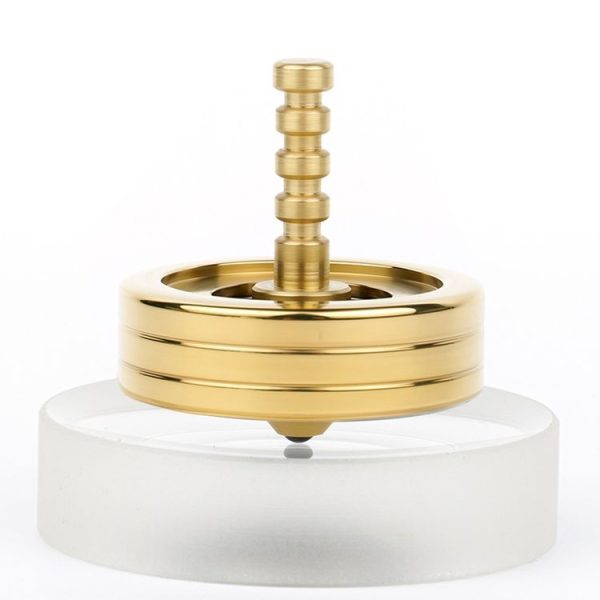 N2 Polished Metal Running Fidget Spinner Decompression Toys, Style: Brass