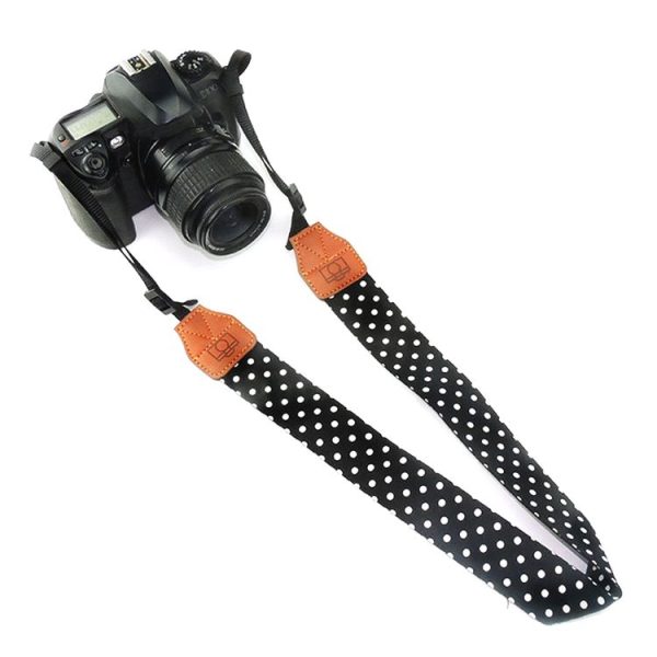 Multi-color Shoulder Neck Strap SLR Retro Camera Shoulder Strap (Black)