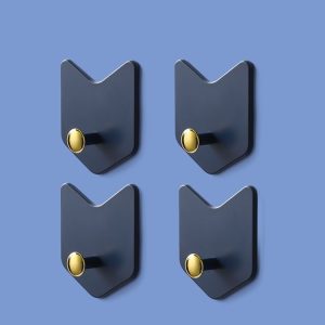 4 PCS / Set JM066 Arrow-shaped Sticky Hook Behind Door Wall Seamless Hook (Blue)