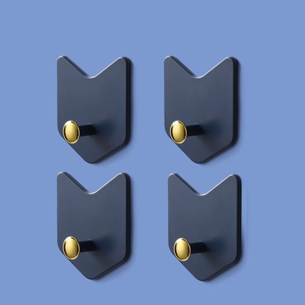 4 PCS / Set JM066 Arrow-shaped Sticky Hook Behind Door Wall Seamless Hook (Blue)