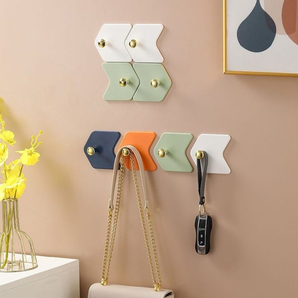 4 PCS / Set JM066 Arrow-shaped Sticky Hook Behind Door Wall Seamless Hook (Blue) - Image 5