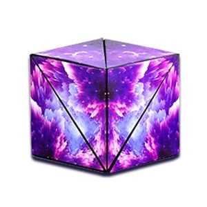 3D Variety Geometry Alien Magic Cube Magnetic Logic Thinking Children Educational Toys (Magic Purple)