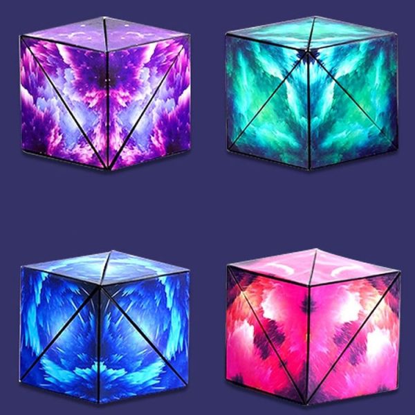 3D Variety Geometry Alien Magic Cube Magnetic Logic Thinking Children Educational Toys (Magic Purple) - Image 2