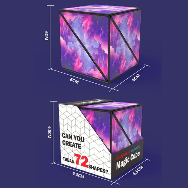 3D Variety Geometry Alien Magic Cube Magnetic Logic Thinking Children Educational Toys (Magic Purple) - Image 3