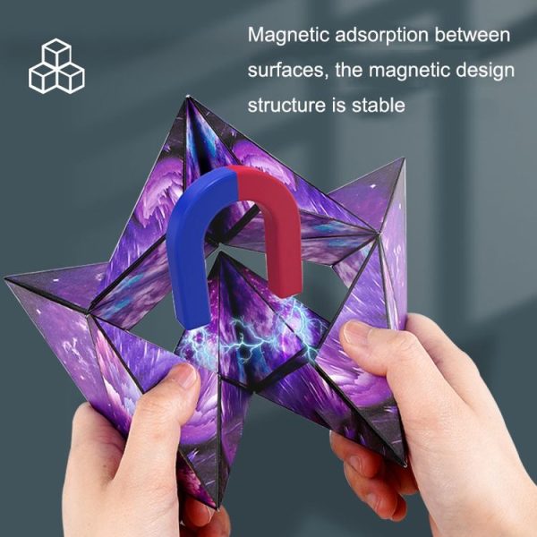3D Variety Geometry Alien Magic Cube Magnetic Logic Thinking Children Educational Toys (Magic Purple) - Image 4