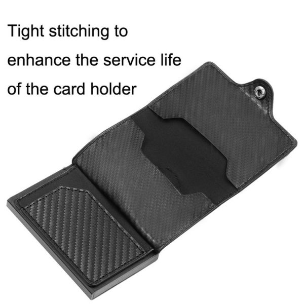 FY2108 Tracker Wallet Metal Card Holder for AirTag, Style: Retro (Coffee) - Image 4